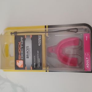 NWT Mouth Guard - Shock Doctor Braces Strapped Adult Pink
